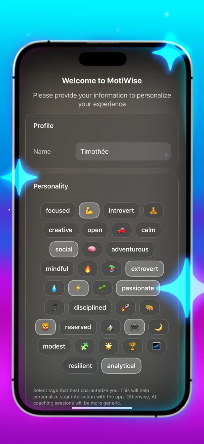 Application Mobile «MotiWise»