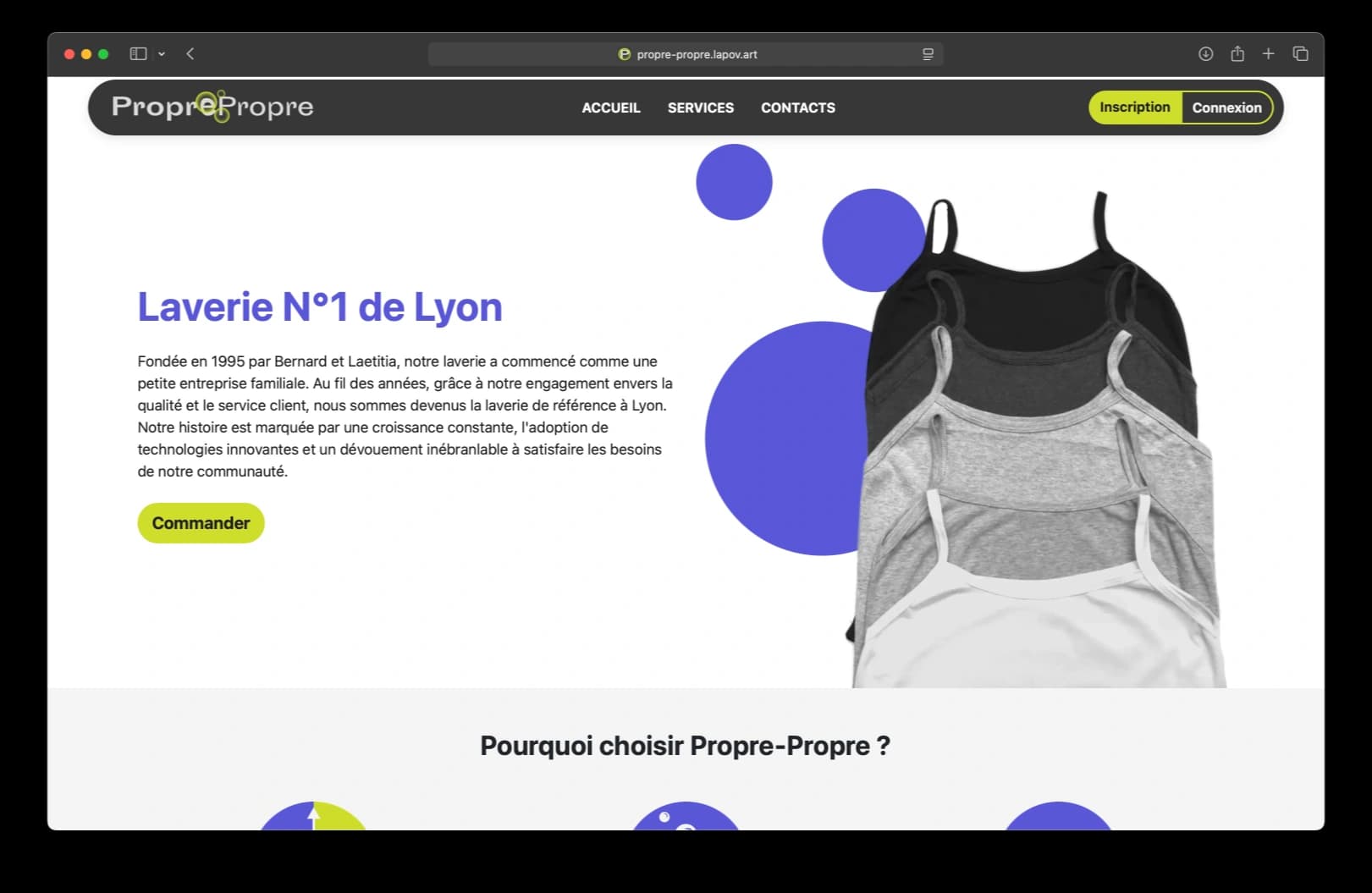 Application Web «Propre-Propre»