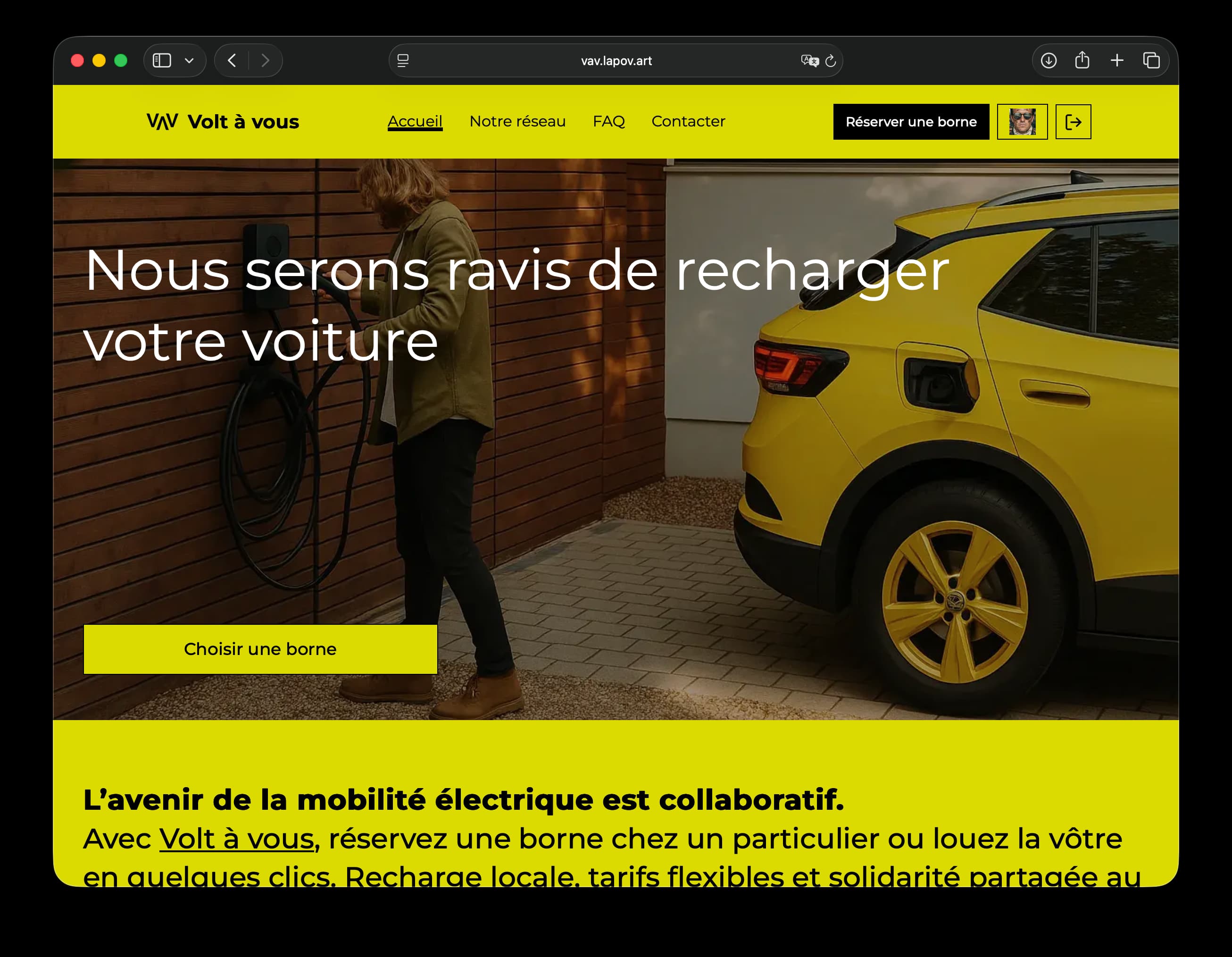 Application Web «Volt à vous»