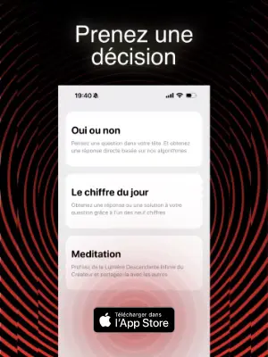 Capture d'écran de l'application le choix avec l'écran d'accueil